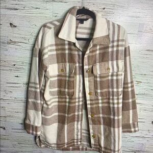 Plaid Button-Up Jacket